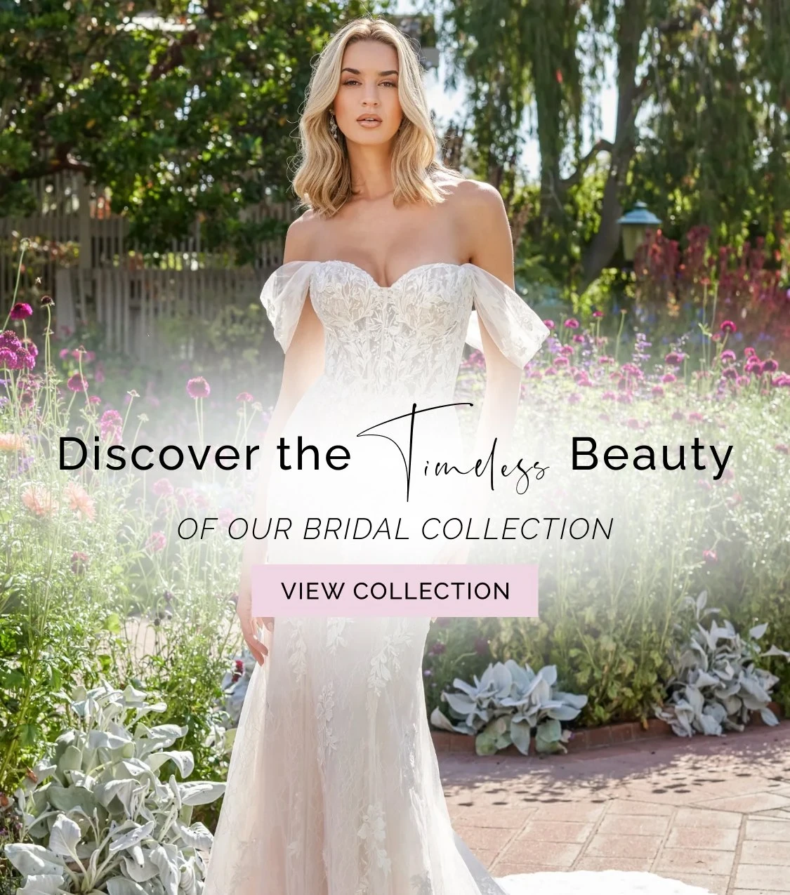 Model wearing Jasmine couture T252018 bridal gown, mobile banner