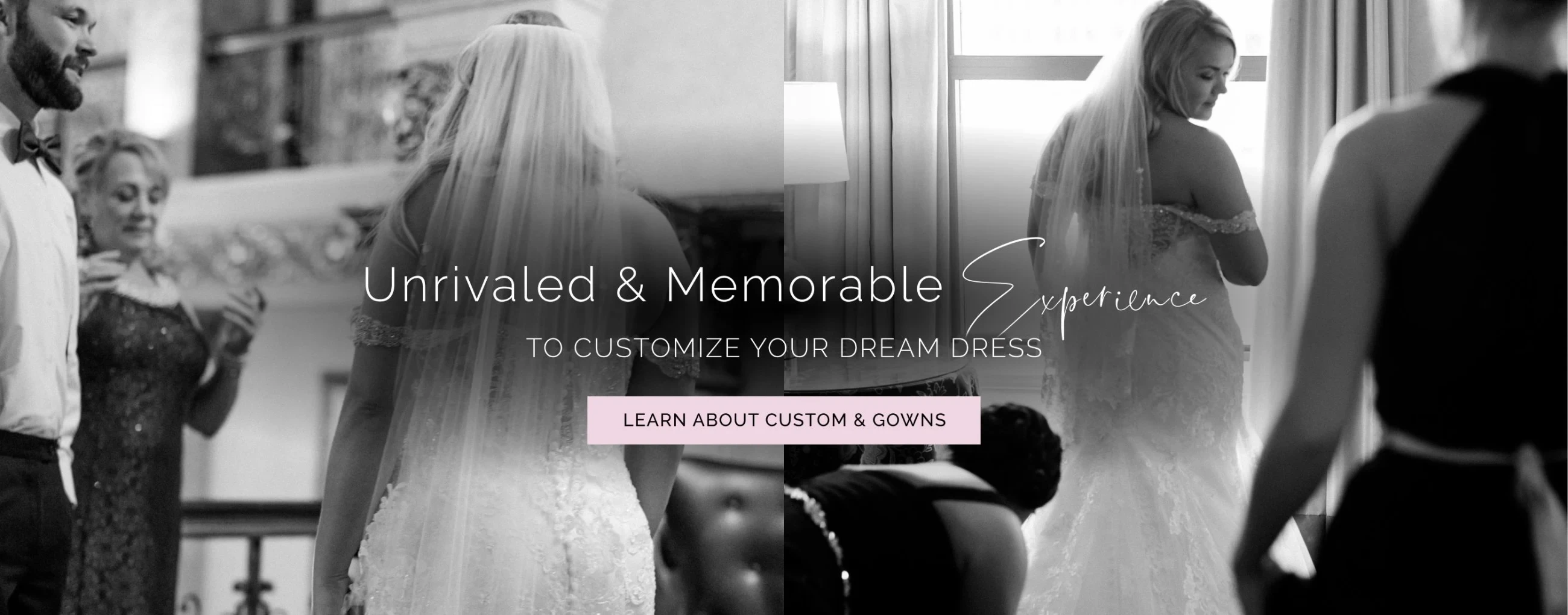 Custom gowns, desktop banner