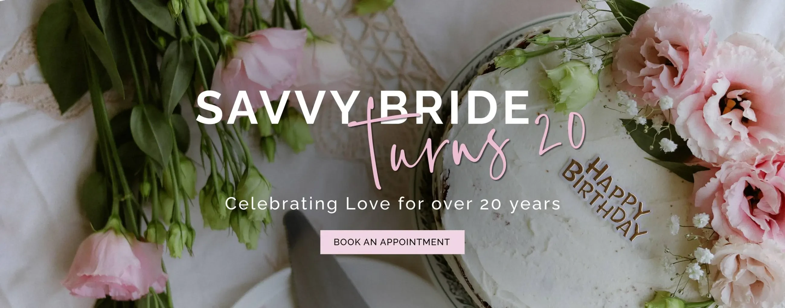 Savvy Bride Turns 20 Desktop Banner